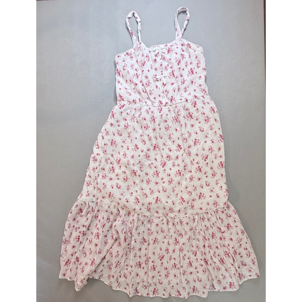 Abercrombie Kids Floral Maxi Dress Pink White Size 15/16